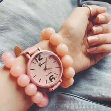 2017 Hot Fashion Creative Brand Women Watches Geneva Candy Jelly Color Leather Quartz Analog Dress Female Wristwatch Reloj Mujer