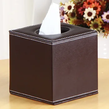 

Creative Tissue Box Decor Home Multifunctional Desktop Paper Storage Box Leather Square Paper Rack Car Square Tissue Box LZM007