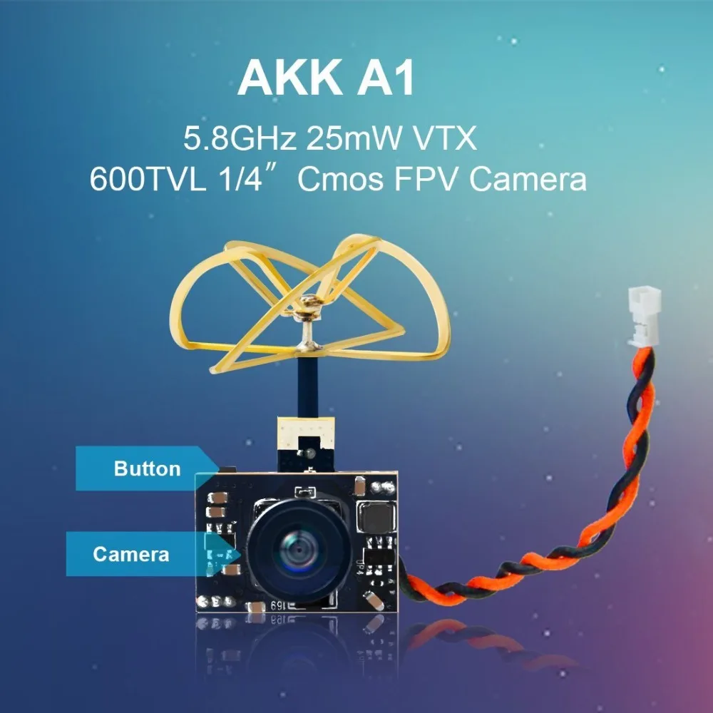 АКК A1 мини 5,8 ГГц 40CH 25 передатчик mw FPV raceband 600TVL FPV Micro AIO Камера с клевером Антенна для FPV Камера Системы