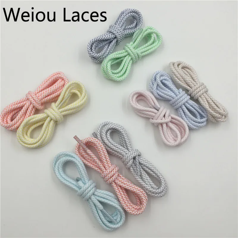 30 пар/лот) Weiou 16 цветов спортивная походная обувь на заказ шнурки для ходьбы шнурки полиэфирные Круглые разноцветные шнурки