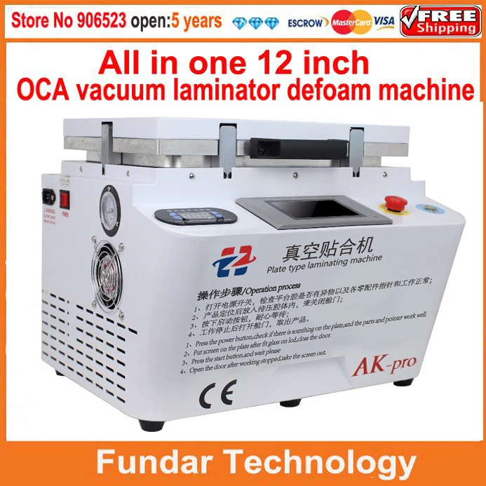

NEW 2 in 1 OCA Vacuum Laminating machine and remove bubble Machine 12" autoclave lcd laminating machine tablet laptop