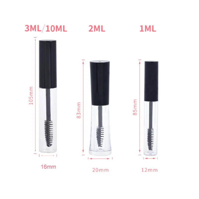 1 шт Портативный 1/2/3/10 мл пустой тюбик для туши ресницы флакон жидкого контейнер черный Кепки макияж коробка подводка для бутылки для многоразового использования