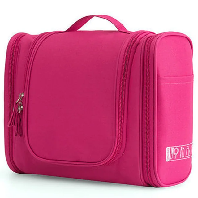 Водонепроницаемая сумка-Органайзер для путешествий, женская косметичка, Большая вместительная сумочка, Портативная сумка унисекс для туалетных принадлежностей, набор туалетных принадлежностей, сумка для мытья - Цвет: Rose Red