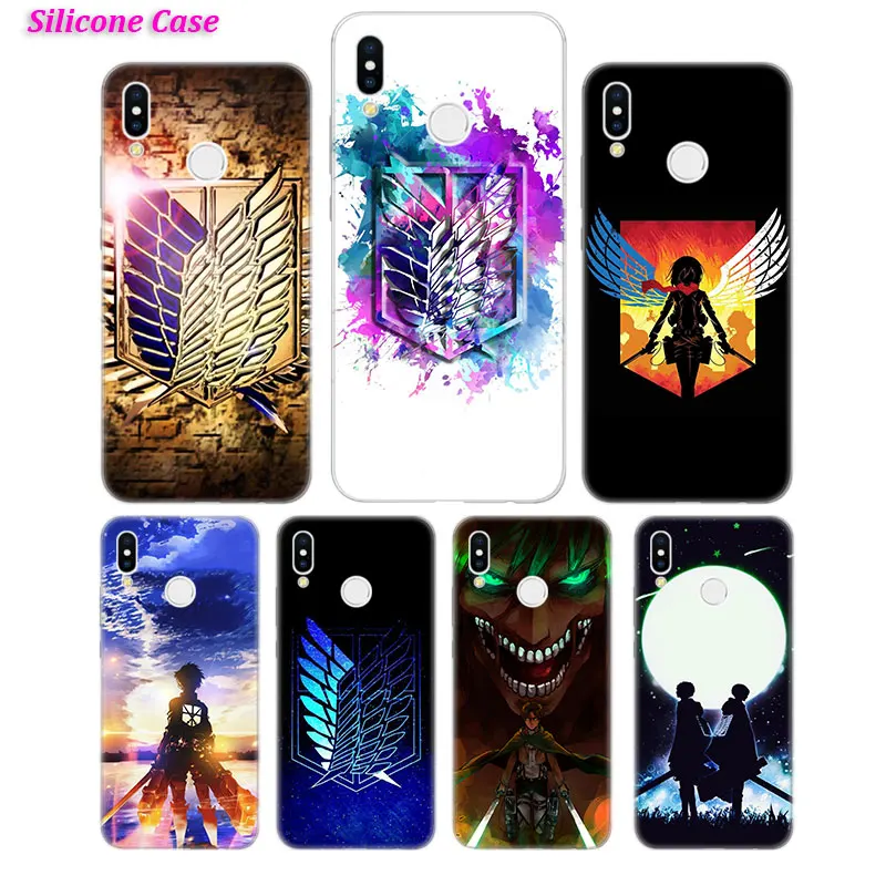 

Silicone Phone Case Anime Attack On Titan for Huawei Honor 7C 7A 8 8X 9 10 Y5 Y6 Y7 Y9 V20 Lite Pro 2019 2018 Nova 3 4