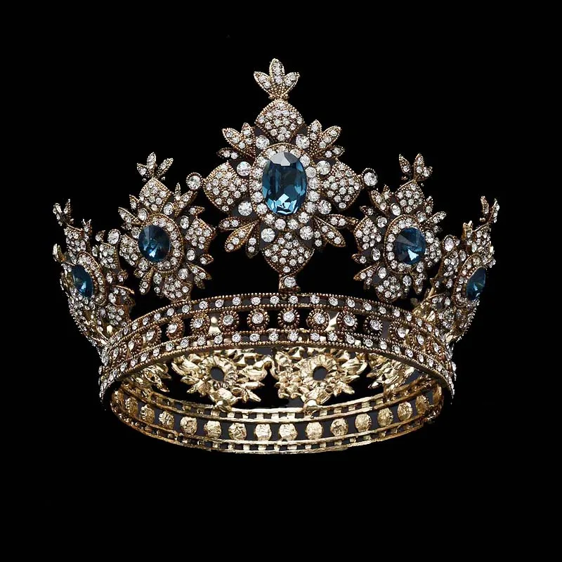 

Snuoy Vintage Royal Queen Crown For Women Pageant Hair ornaments Wedding Hair Accessories Bridal Tiara Headpieces coroa de noiva