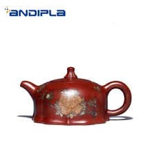 330 мл фиолетовая глина yixing чайник нарисованный вручную цветок узор НЕОБРАБОТАННАЯ руда Zisha чайник бытовой посуда для напитков чайная посуда пуэр горшок подарки