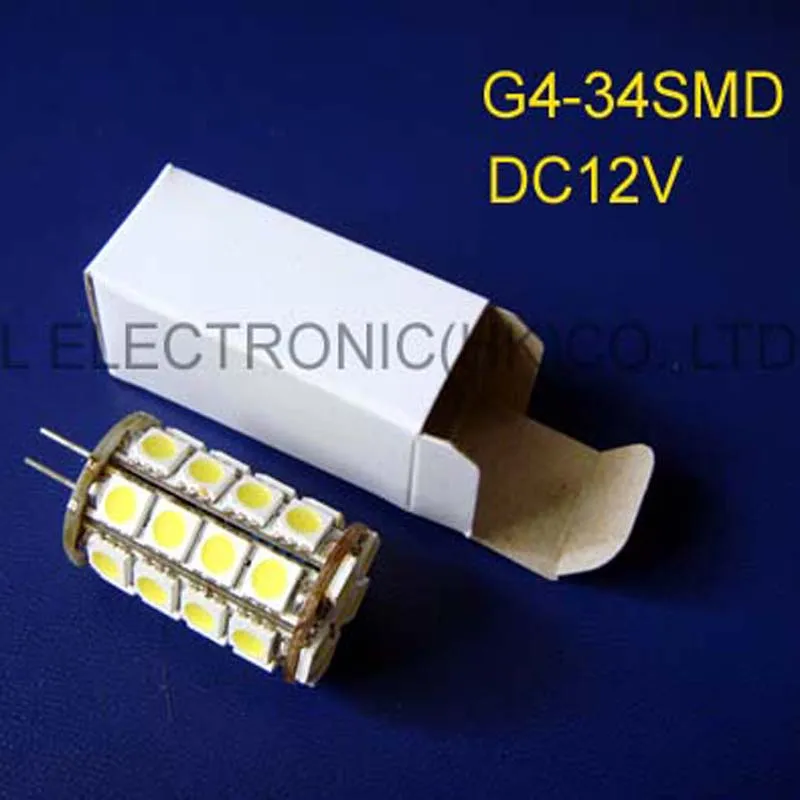 High quality 12v 34SMD 5050 G4 led lights DC12V G4 led bulb GU4 led lamp led