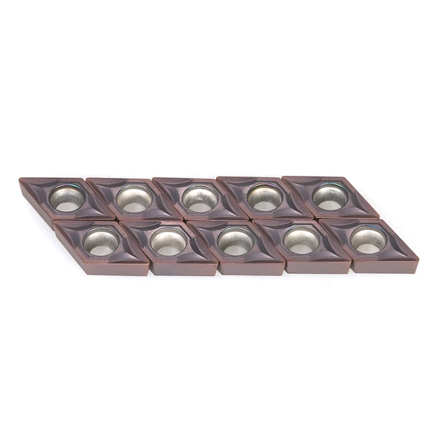 10PCS/box Carbide Inserts Cutter Turning Inserts Tool  DCMT0702 YBC205 CNC Blades Set for Lathe Turning Boring Tool