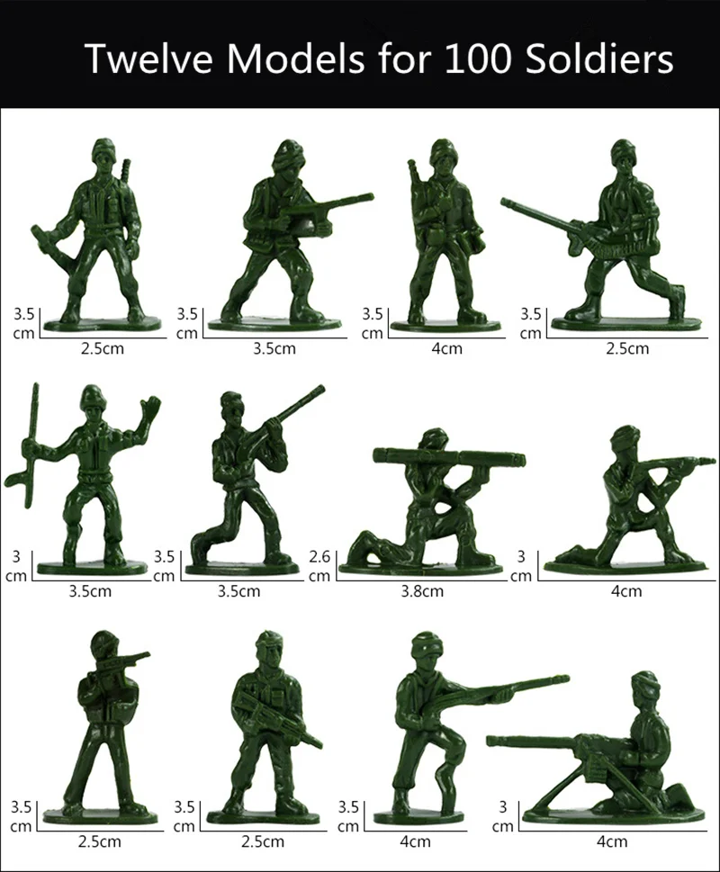 100 военный персонал маленькая модель 12 стилей с национальным флагом армейская битва военная модель, детская Военная игрушка, набор