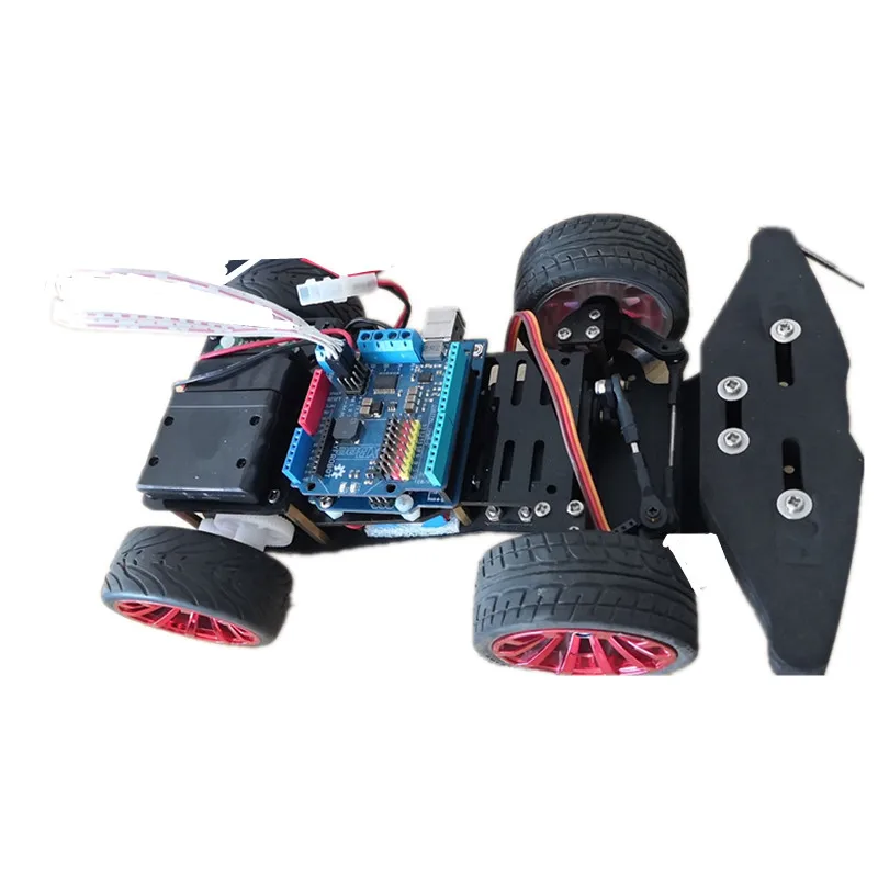 Elecrow 4WD шасси умный автомобиль для Arduino Автомобильная платформа с металлическим сервоподшипником комплект Рулевого управления DIY 4 колеса робот автомобиль