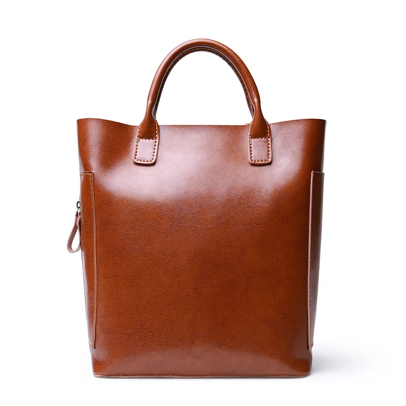 SMILEY SUNSHINE Брендовая женская сумка из натуральной кожи Маленькая ручная сумка винтажные сумки через плечо женская сумка на плечо Сумочка и сумочка - Цвет: brown
