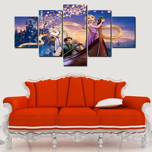 5-piece-canvas-art-new-Tangled-Rapunzel-Flynn-Poster-Paint-decorations-for-home-Canvas-painting-Wall (1)