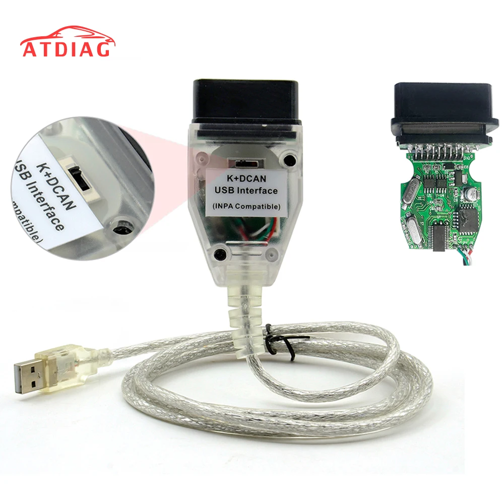 

New For BMW INPA K+CAN K CAN INPA With FT232RL Chip with Switch for BMW INPA K DCAN USB Interface Cable for BMW K CAN Inpa