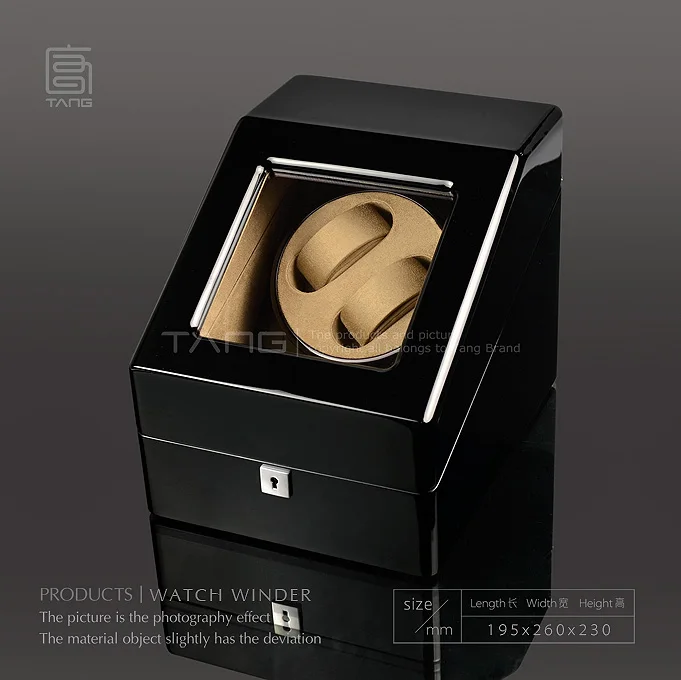 

TANG Wood Watch Winder Fashion Black Piano Finish Automantic Self Watch Winders Watch Storage Box Watch Display Cases B0100-0148