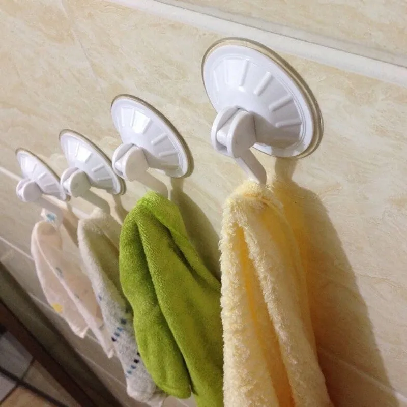 2pcs Suction Cup Hooks Rails Sucker Wall Large Round Shape Kitchen Bathroom Towel Key Clothing Hanger Home Garage Storage Suction Hooks (7)
