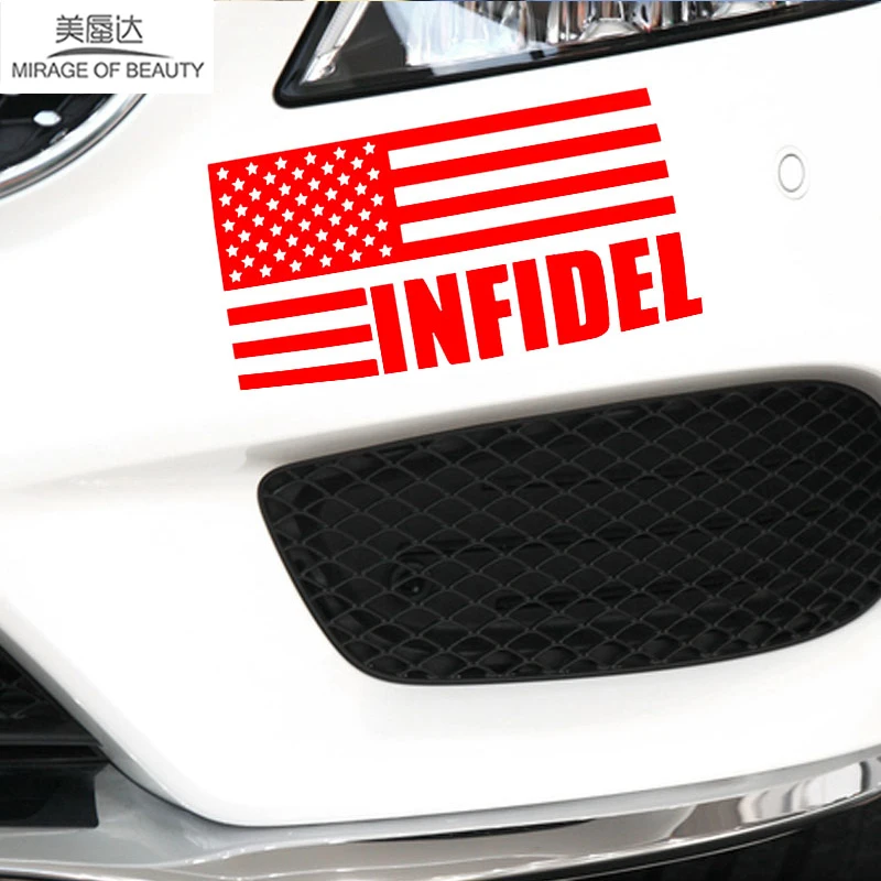 Infidel флаг патриотический пистолет права автомобиля стикер для дома стены