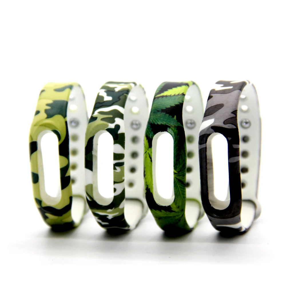  Новое Прибытие Камуфляж Замена Браслет Для Xiaomi Для Miband 1 s 1a Смарт Браслет Силиконовый Ремешок Ремень 