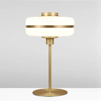 

Modern White Glass Table Lamp Fashion Designer Desk Light for Bedroom Beside New Fixture Desk Lamps Home Table Lighting TA017
