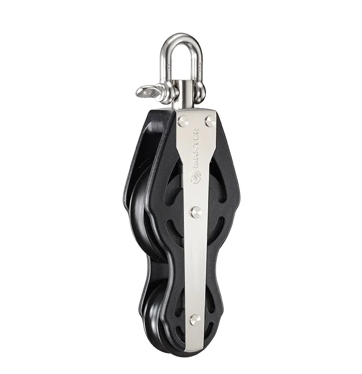 Marine Boat Sailboat Dinghy 76mm 3 Inch Deluxe Single Swivel Shackle Fiddle Block (High Load) Master SPB-7619HL