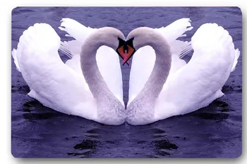 

New Room Rug Door Mats swan love Print 40x60cm Doormat Custom Door mat Home decor Carpet Fashion Rug