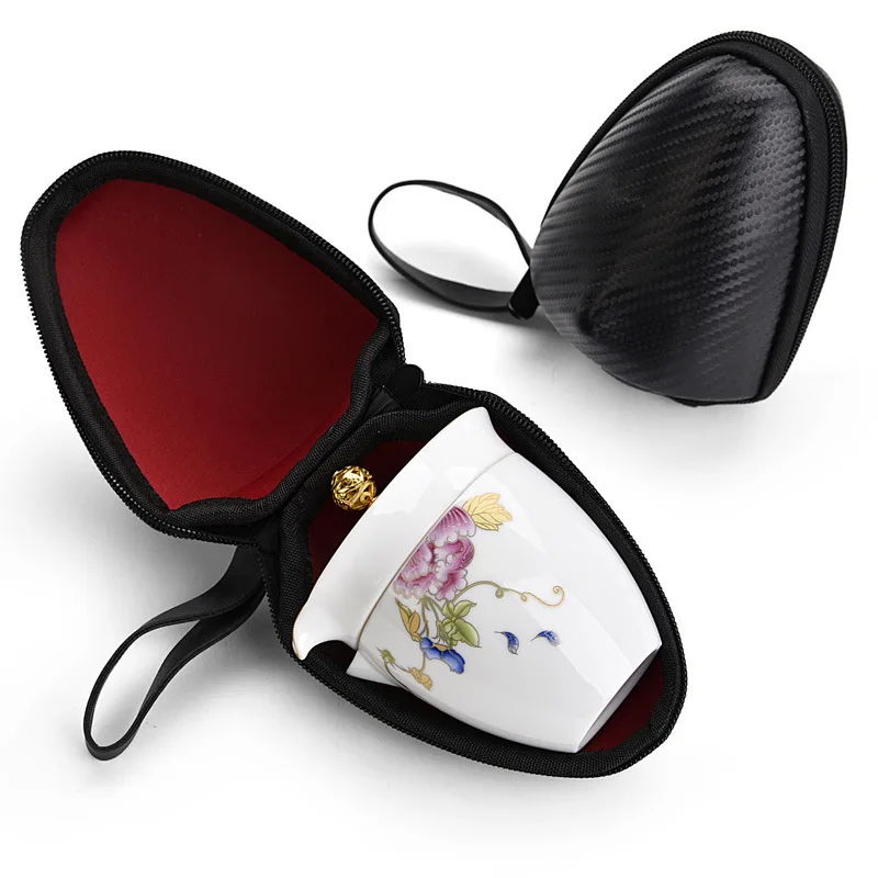 

Feng Ware Travel Tea Set Suit Portable Package Type A Pot Of Two Cup Teapot Outdoors Vehicle Tourism Teacup Fast Off The Cup