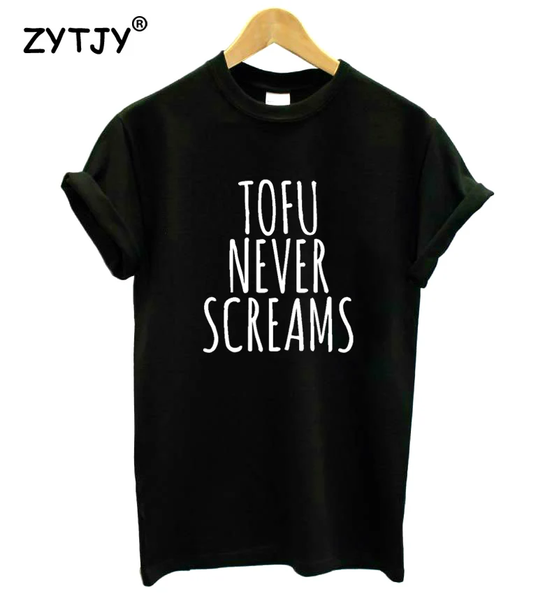 

Tofu Never Screams Women Tshirt Cotton Funny t Shirt For Lady Girl Top Tee Hipster Tumblr Drop Ship HH-128