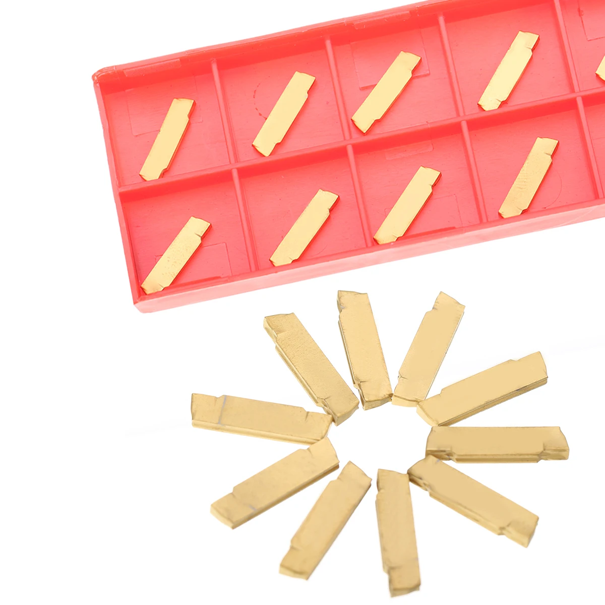 

10pcs MGMN200-G Carbide Inserts with Box Mayitr For MGEHR/MGIVR Cut-off Grooving Turning ToolS