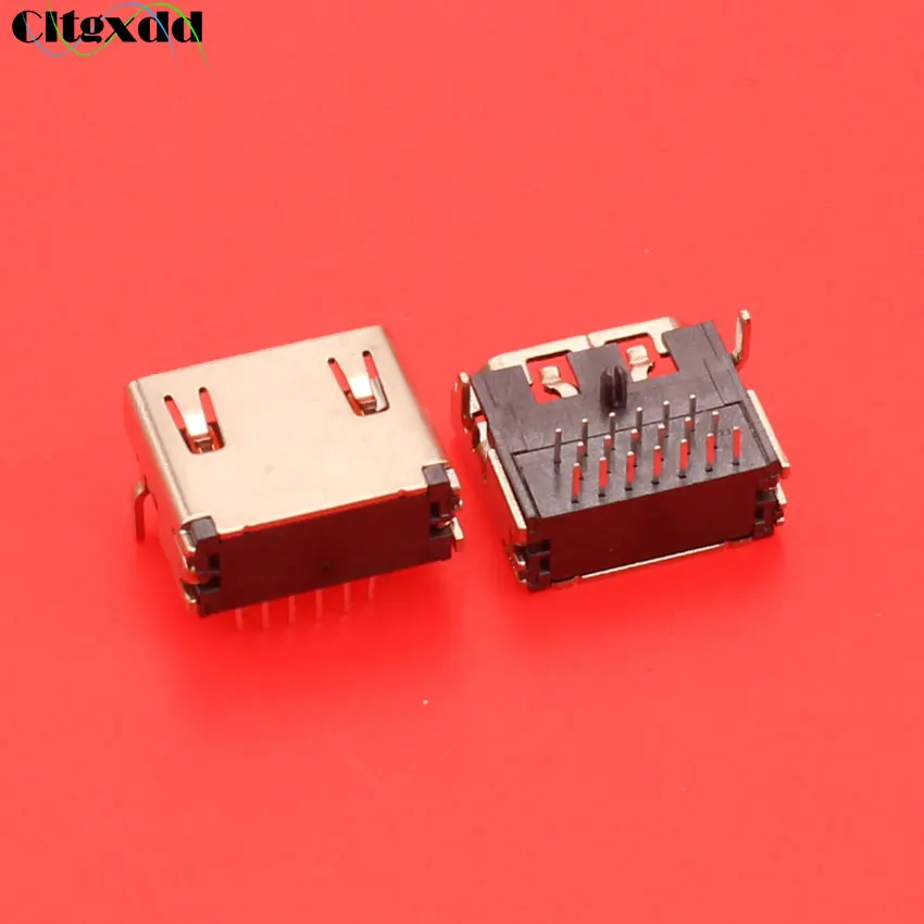 Разъем HDMI 19 контактный с гнездовым разъемом 3 рядный (7 6 контактный) 90 градусный