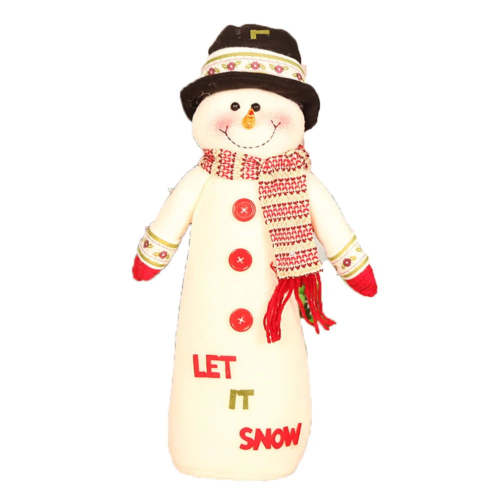 Navidad 38cm muñeco de nieve sombrero juguetes de peluche muñeca de ju 