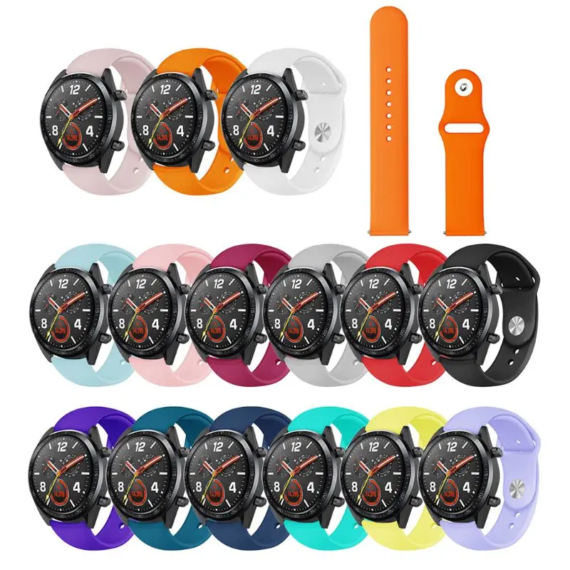 

Soft Silicone Watch Band Sports Wrist Strap Bracelet Replacement for 22MM 20MM Huawei Watch 2 Pro/GT/Magic Smart Watch Accessory
