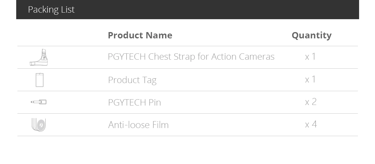 PGYTECH нагрудный ремень для DJI Osmo действие Gopro Xiaomi yi 4 K Экшн-камера нагрудное крепление и ремень