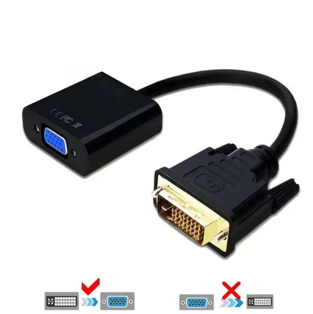 DVI 24+ 1 DVI-D источник в VGA охватывающий утопленный разъем Активный адаптер конвертер кабель VGA DVI 10 см 0,1 м для ПК монитор HDTV