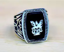 

Alaric Ric The Vampire Diaries Revival Black Agate Ring,the Top Quality Steampunk Antique Silver Movie Jewelry