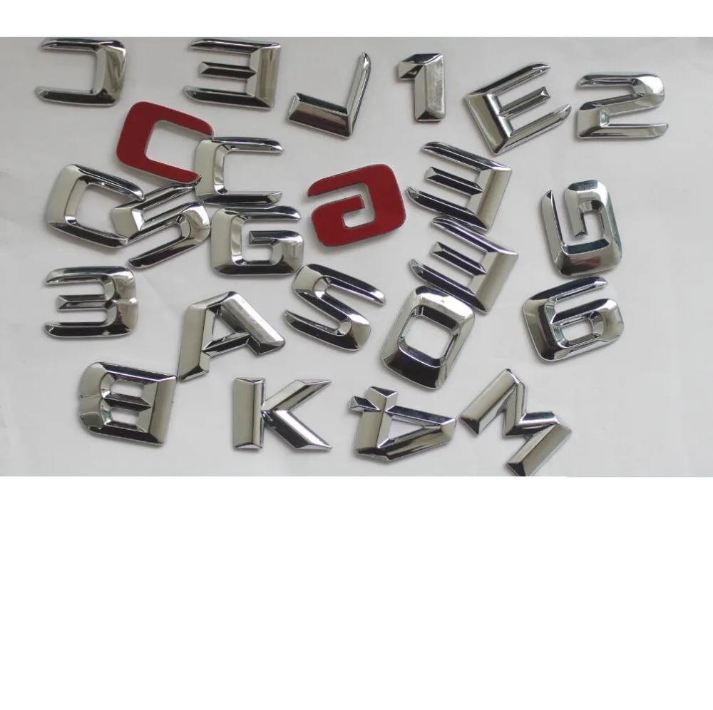 메르세데스 벤츠 SLK32 SLK55 AMG SLK200 SLK230 SLK250 SLK300 SLK320 SLK350 4MATIC CDI 용 크롬 트렁크 3D 문자 배지 엠블럼