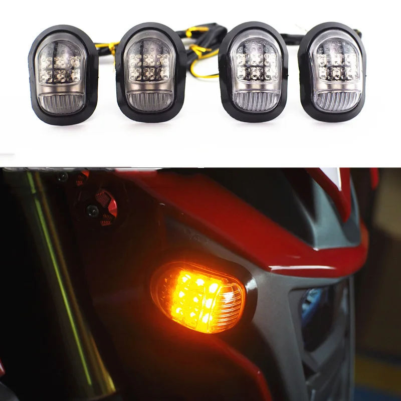 

Motorcycle LED Bulb Turn Signals Indicator flashing lights blinkers For Yamaha YZF R1 R6 R6S R3 R6S FZ1 FZ6 FZ8 FAZER XJ6 MT03