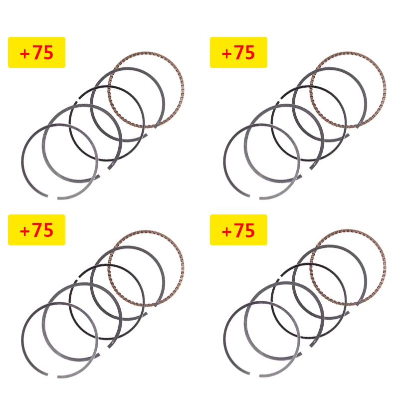 Мотоциклетный Двигатель Головка блока цилиндров части поршневых колец для Suzuki GSF250 бандиты 250 72A 73A 74A 913 GSXR250 GSX250 GSX250R GJ73A GJ74A - Цвет: 4 Set add 75