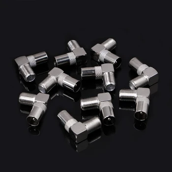 

10 Pcs Right Angled Angle 90 degree F Connector Female to RF Coax Male Plug Aerial