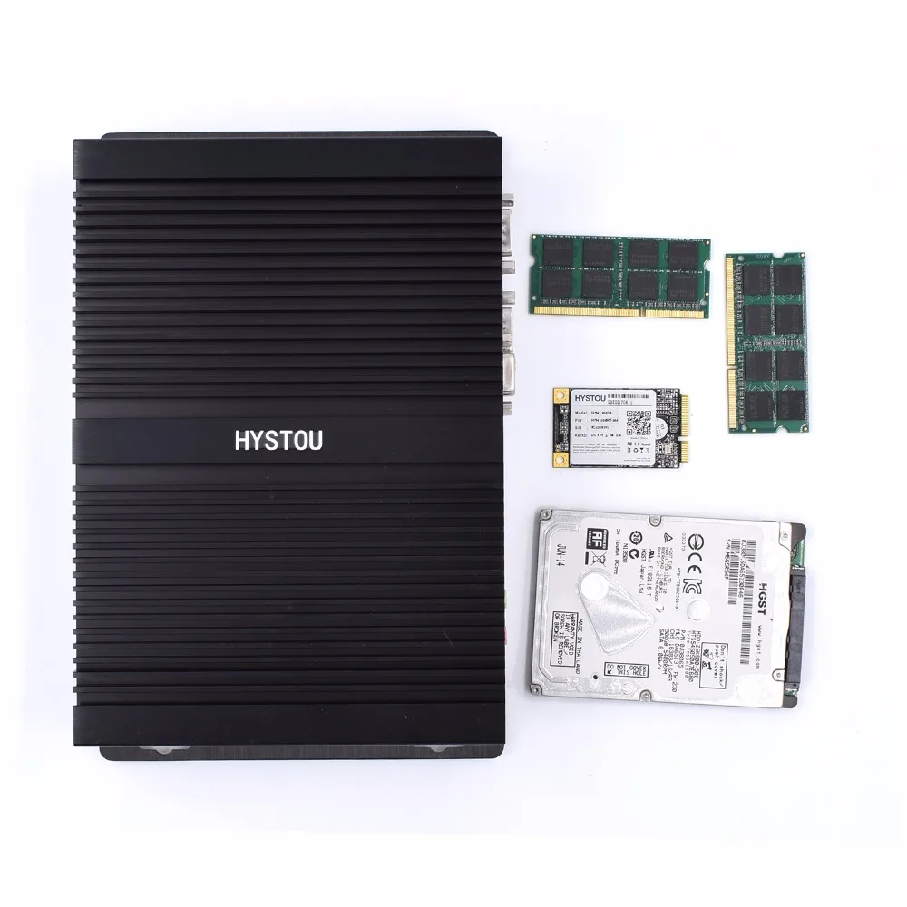 HYSTOU 4 ядра N3160 безвентиляторный мини-ПК Windows 10 DUAL NICs WI-FI Linux Pfsense роутер с файрволом сервер AES-NI поддерживается i7 5550U