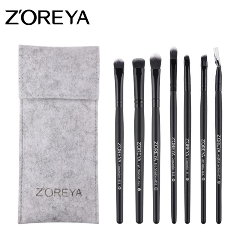 

Zoreya Eye Makeup Brushes Sets 7pcs Synthetic Fiber face mask eyebrow Makeup Brush Professional eyelash brush making up tools