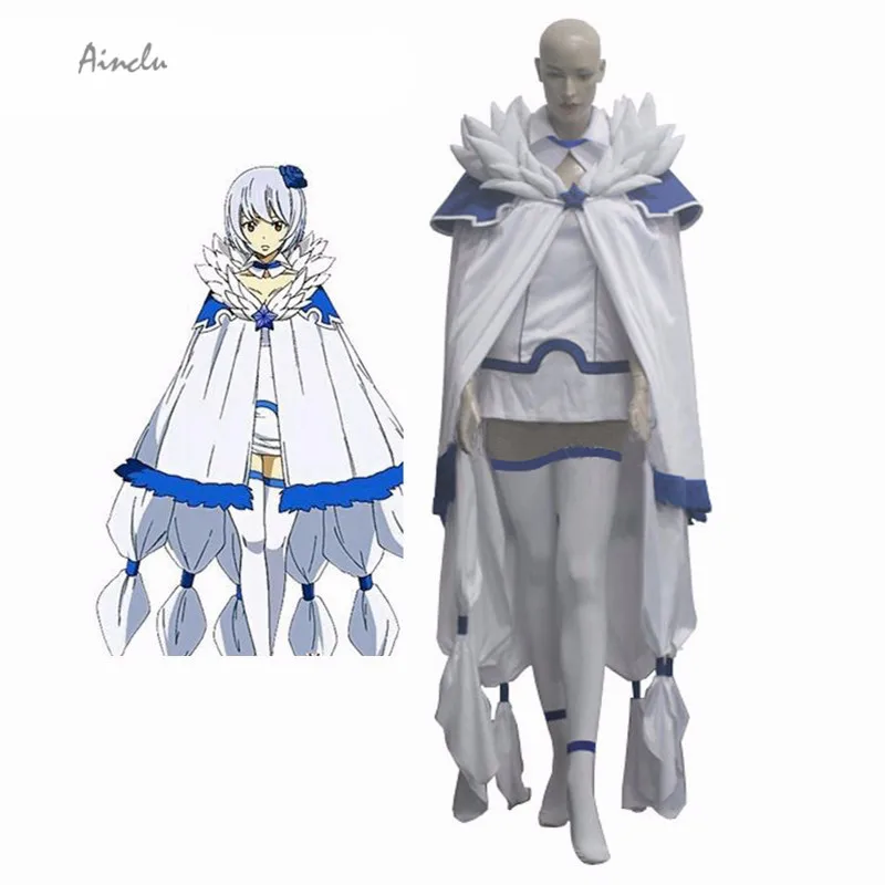 

Ainclu Customize Adult White Fairy Tail Saber Tooth Celestial Wizard Yukino Aguria Uniform Halloween Cosplay Costume