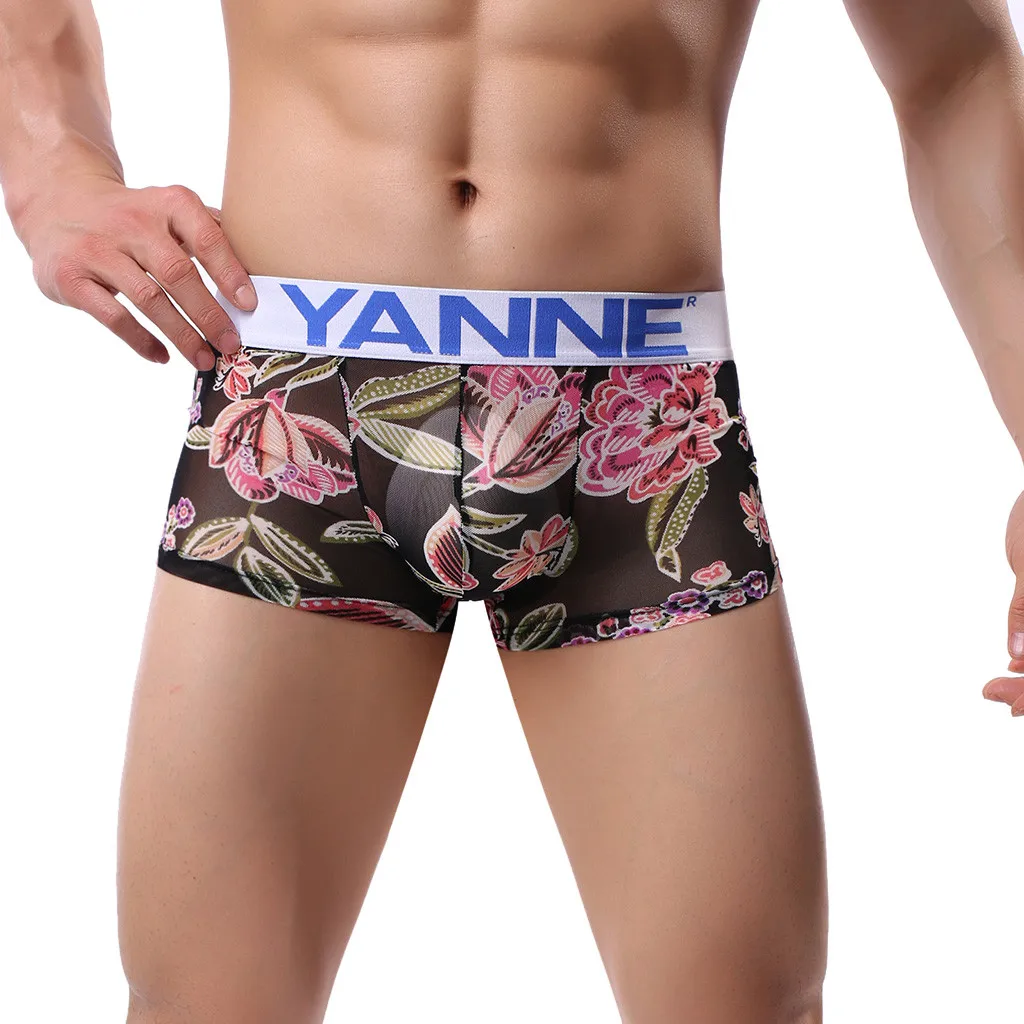 

Brand Men Underwear Boxers High Quality Cuecas Boxers Of Men Sexy Breathable Print Shorts Raised Male Panties calzoncillos
