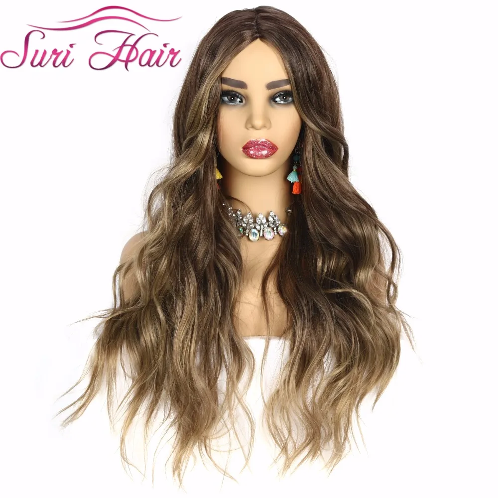 Синтетические парики Suri Hair для женщин волнистые длинные волосы высокая