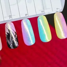 Цветной гель УФ-лак для ногтей с эффектом русалки Блестящий лак для ногтей Блестящий волшебный блеск порошок пыль Diy Дизайн ногтей кончик украшения инструменты