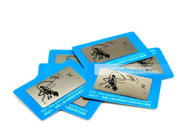 

Free shipping Polarized glasses Test piece 100pc/lot DT0132