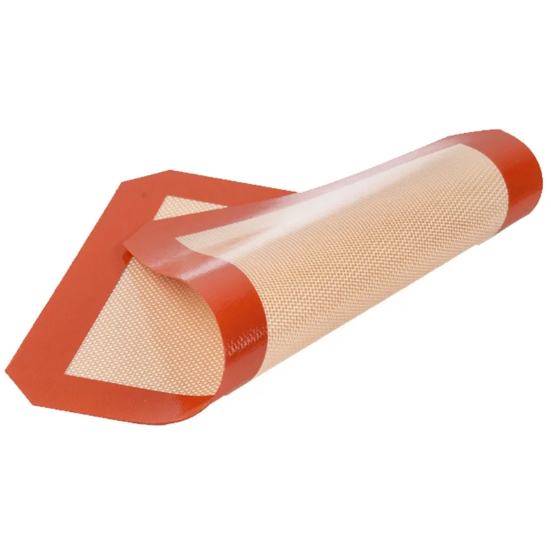 Кухонный инструмент антипригарный силиконовый коврик для раскатки теста коврик для выпечки лист для выпечки стекловолокно для торта печенья Макарон большой размер новинка - Цвет: red L