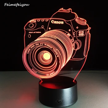 

The new lampada led entertainment camera 3D lamp LED colorful atmosphere remote control vision stereo lamp custom acrylic lamp