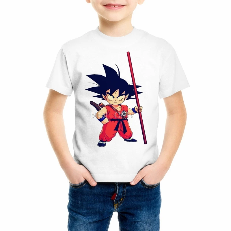 Детские летние тонкие футболки с 3D принтом «Жемчуг дракона» для мальчиков и девочек Футболка с драконом повседневная детская футболка Homme C4-58 - Цвет: 1