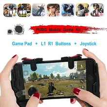 4 in 1 PUBG Moible Controller Gamepad Free Fire L1 R1 Triggers PUGB Mobile Game Pad Grip L1R1 Joystick for iPhone Android Phone