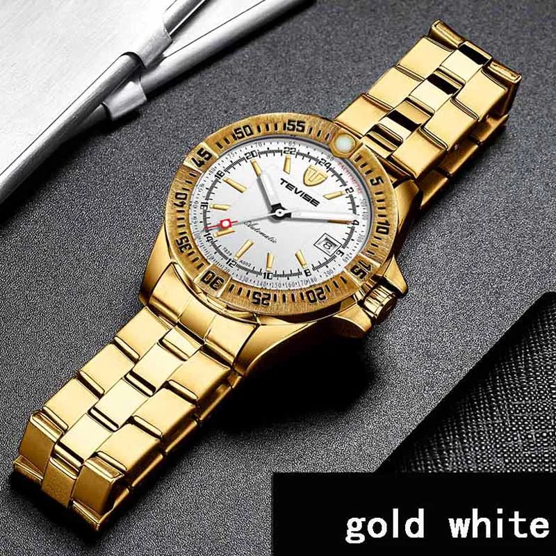 Tevise الرجال التلقائي ساعات آلية الرجال الذاتي لف الأعمال ساعة اليد الذكور ساعة رياضية Relogio Masculino Reloj hombre