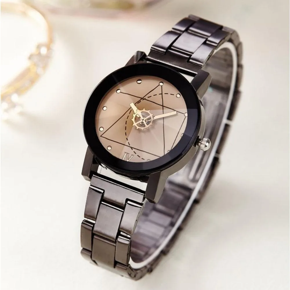 Quartz Analog Wrist Watches Korean Retro Stainless Steel Students Lovers Watch Wristwatch Round 4